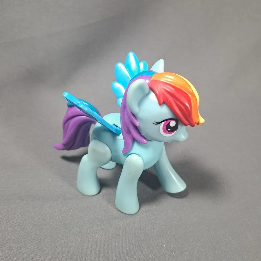 My‎ Little Pony Rainbow Dash Blue Pegasus Figure Rolling Action Toy G4 MLP 3.5